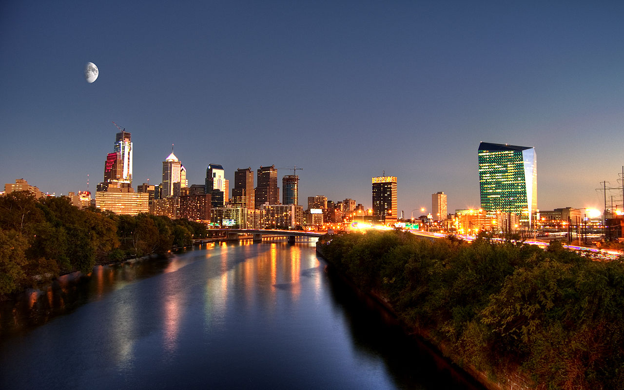 City of Philadelphia Skyline at Night