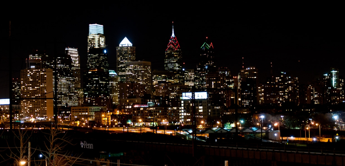 City of Philadelphia Skyline at Night